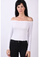 Bluza Dama Pieces Pcbell Short Bright White
